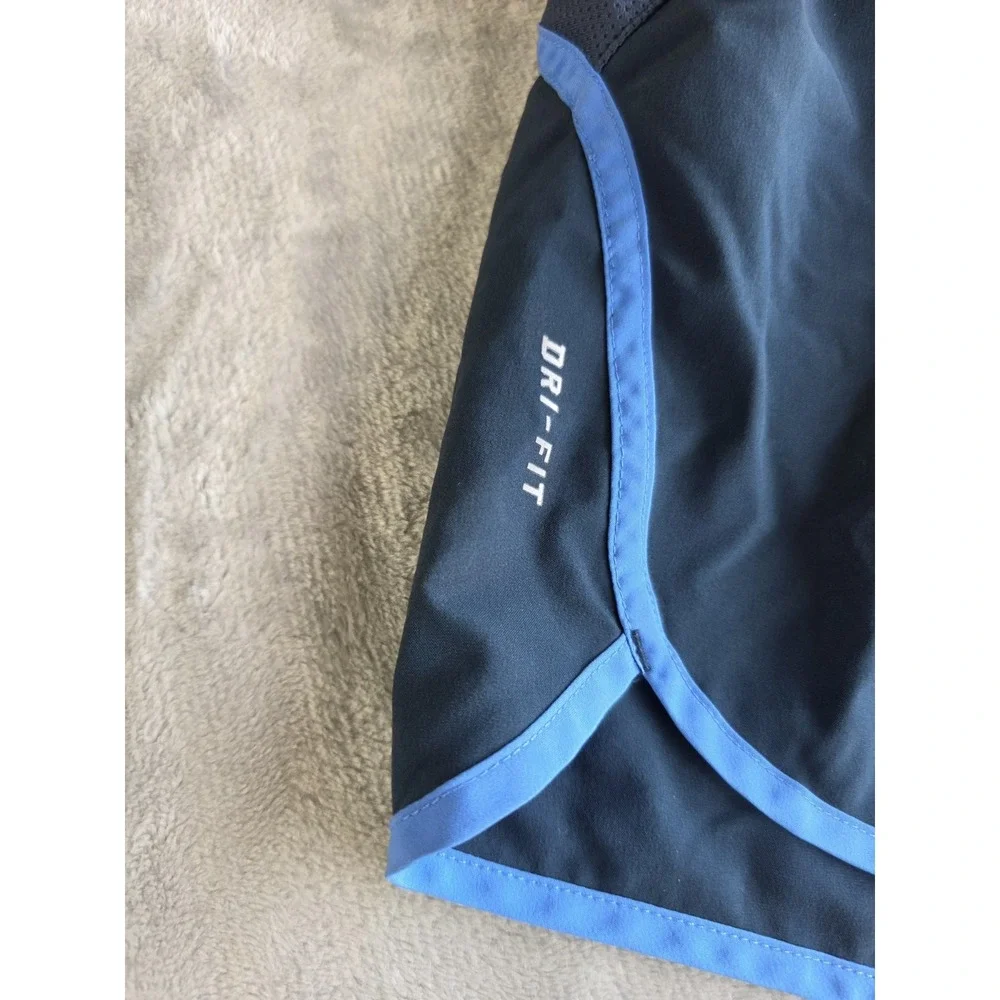 Nike Dri-FIT Women's Small Gray Blue Running Shorts Athletic Activewear